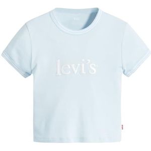 Levi's Graphic Ringer Mini Tee Sweater voor dames, Baby Serif Logo Omph, S
