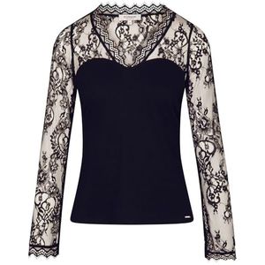 Morgan T-shirt met 3/4 mouwen, Marineblauw, XS