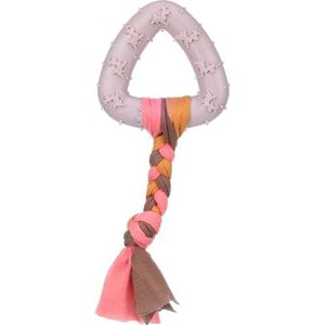 Flamingo Puppy speelgoed TPR Bunty driehoek taupe 17,5 x 7,3 x 2 cm