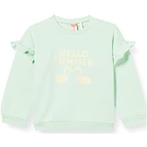 Koton Bedrukt sweatshirt van katoen, trainingspak voor meisjes en meisjes, Pistache Green (150), Size: 9/12 mesi