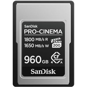 SanDisk PRO-CINEMA CFexpress Type A-kaart 960 GB (leessnelheden tot 1800 MB/s, schrijfsnelheden tot 1650 MB/s, 4K, 6K, 8K, VPG200)