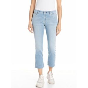 Replay Faaby Flare Cropped Jeans voor dames, flare crop, 010, lichtblauw, 24W x 26L