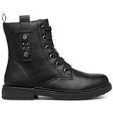 Bikerboots - Zwart - Textiel - Blokhak