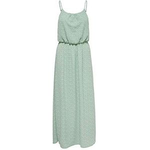 ONLY Onlwinner S Maxi-jurk Noos Ptm voor dames, Chinois Groen/Aop: Geruit Dot, 58