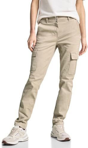 Cecil, Dames, Broeken, Beige, Maat: W28 L28