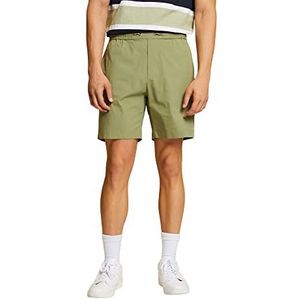 Esprit Collection Pull-on shorts van katoen-popeline, licht kaki, 36W