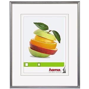 Hama Kunststof fotolijst ""Décor Sevilla"" (framegrootte 50 x 70 cm met rand 13 mm x 20 mm, voor foto 30 x 45 cm) mat zilver