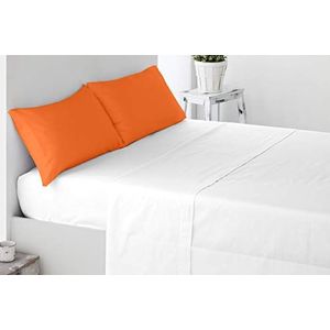 Miracle Home Kussensloop, zacht en comfortabel, tweedelig, katoen, 50% polyester, oranje, 135 cm