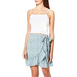 ONLY Vrouwelijke rok met wikkeleffect, Dusk Blue Aop: Two Tone Flower, M