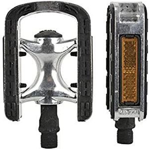 Fischer pedalen aluminium, antislip, geschikt voor alle soorten fietsen met reflectoren.