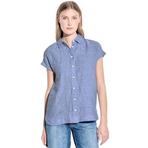 Cecil Dames Linen_Chambray Blouse, Linnen Chambray Blue, XL