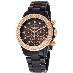 K & Bros dames chronograaf kwarts horloge met PU armband 9528-1-650