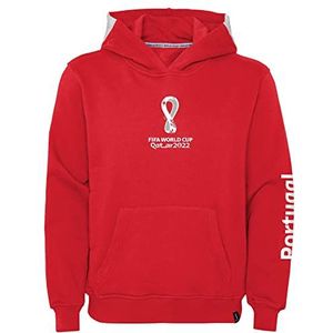 FIFA Dames Official World Cup 2022 Girls Hoodie, Vrouwen, Portugal, Team Colours, Kleine Capuchontrui, Rood, rood, S