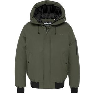 Schott NYC Schott Beever Korte jas met capuchon, kaki, Groen, M