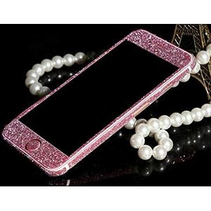 Shot Case - Sticker voor iPhone 8, Integral Apple Bling Glitter Strass Diamant voor/achter (kleur roze)