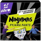 Ninjamas Pyjama Pants Jongen, 60 Pyjamabroekjes, 4-7 Jaar, 17-30kg, De Hele Nacht Lang Bescherming Tegen Lekken