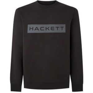 Hackett London Heren 3D Box Sweatshirt, Zwart (Zwart/Grijs), L, Zwart (Zwart/Grijs), L
