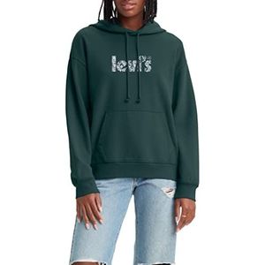 Levi's Graphic Standard Hoodie Vrouwen, Poster Logo, Deep Sea Moss, XXS