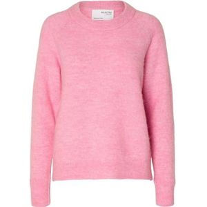 Selected Femme Dames Slflulu Ls Knit O-Neck B Noos gebreide trui, Moonlite Mauve, XL