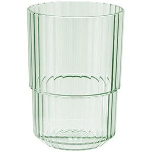 APS Drinkbeker Linea, hoogwaardig Tritan-kunststof drinkglas van 0,4 liter, BPA-vrij, stapelbaar, onbreekbaar, herbruikbaar en vaatwasmachinebestendig, 400 ml, lichtgroen
