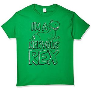 Disney Heren Toy Story Nervous Rex Graphic T-shirt Shirt, Kelly, XL