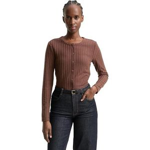 TOM TAILOR DENIM - Gebreid Vest - Chocoladebruin