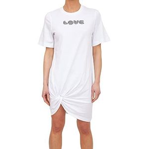 Love Moschino Dames Regular ape jurk, optisch wit, 38, wit (optical white), 38