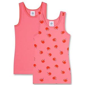 Sanetta Meisjes 336035 dubbelpak onderhemd, Faded Pink, 104 (verpakking van 2), Faded Pink, 104 cm