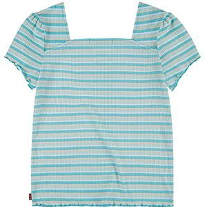 Levi's Lvg Ss Ribbed Baby T-shirt voor meisjes en jongens, 2-8 jaar, Blauwe engel., 4 anni