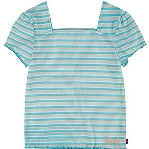 Levi's Lvg Ss Ribbed Baby T-shirt voor meisjes en jongens, 2-8 jaar, Blauwe engel., 4 anni