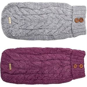 CHIARA ALVA pullover CHP-405PU-XL, hoodie, sweatshirt, sweater, handgemaakt (maat: XL, behaaglijk, stijlvol, elastisch, materiaal: 70% acryl en 30% wol), violet