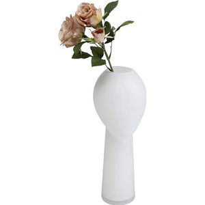 Kare Design vaas Cabeza, bloemenvaas, tafelvaas, wit, artikelhoogte 40 cm