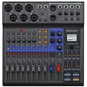 Zoom - L-8 Liveetrack – 8-weg mixer – 4 afzonderlijke hoofdtelefoonmengsels, Jingle-pads, Multitrack-recorder en audio-interface