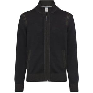 Brax - Tussenjas - Donkerblauw - Effen - Lange Mouw - Mao Collar Kraag