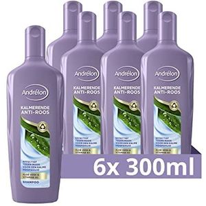 Andrélon Kalmerende Anti-Roos Shampoo, effectief tegen roos en voor een kalme hoofdhuid - 6 x 300 ml - Voordeelverpakking