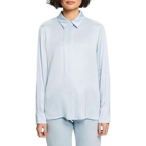 ESPRIT Blouse in satijnen look, 440/lichtblauw., M