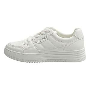 ESPRIT Lace-Up Sneakers voor dames, 100/wit, 36 EU, 100 wit., 36 EU