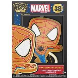 Loungefly POP! Grote emaille pin MARVEL: GINGERBREAD - Spider-Man - SPIDERMAN grote emaille pin - Marvel Comics emaille pinnen - schattige verzamelbare nieuwigheid broche - voor rugzakken en tassen