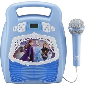 Disney Frozen FR-553 IJskoningin 2/2 MP3 Bluetooth karaoke machine met microfoon en led-lichteffecten voor kinderen