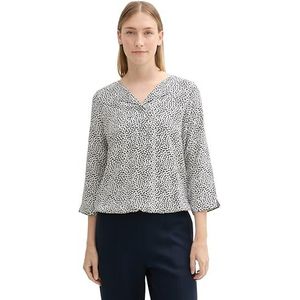 TOM TAILOR Damesblouse, 35891 - Organic Navy Dot Design, 36