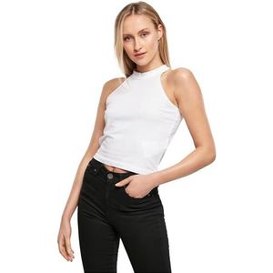 Build Your Brand Dames Dames Turtleneck Short Top T-Shirt, wit, S