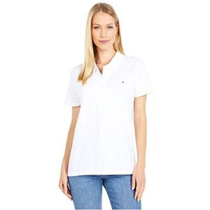 Tommy Hilfiger Klassieke damespolo (standaard en grote maten), Wit, M