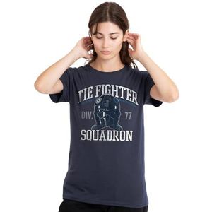 Star Wars Tie Fighter Squadron dames T-shirt, diep marineblauw, klein, Diepe marine, S
