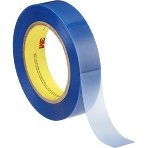 3M Polyester afdektape voor poedercoating 8902 – blauw-transparante afdekfolie met polyester drager voor residuvrij verwijderen – hittebestendig – 25,4 mm x 66 m, 0,09 mm – 36 stuks