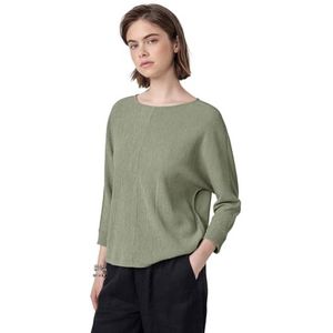 Street One Studio dames structuurshirt, Pale Mud Green, 44