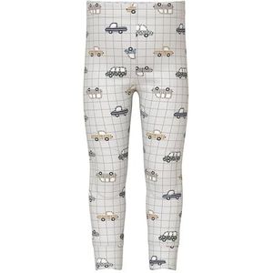 NAME IT Nmmwillow wollen longjohn leggings voor jongens, wit, 98 cm