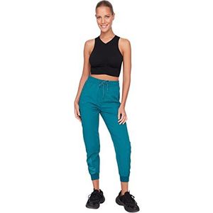 Trendyol Vrouwen Sportkleding Hoge Taille Skinny fit Jogger Joggingbroek, Donker Groen, XL