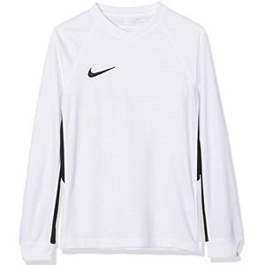 Nike Kinder Tiempo Premier Football Jersey T-shirt met lange mouwen, wit/zwart 100), L