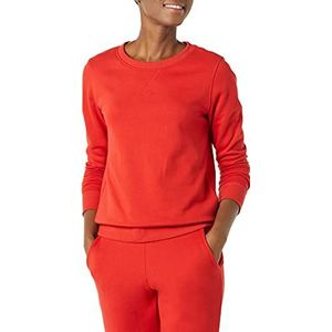 Amazon Essentials Fleece Trui met Ronde Hals (Verkrijgbaar in Grote Maten) Dames, Rood, M