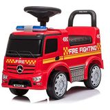 Milly Mally Voertuig Mercedes Antos glijbaan voor kinderen van 1 tot 3 jaar, auto met interactief stuurwiel brandweer
